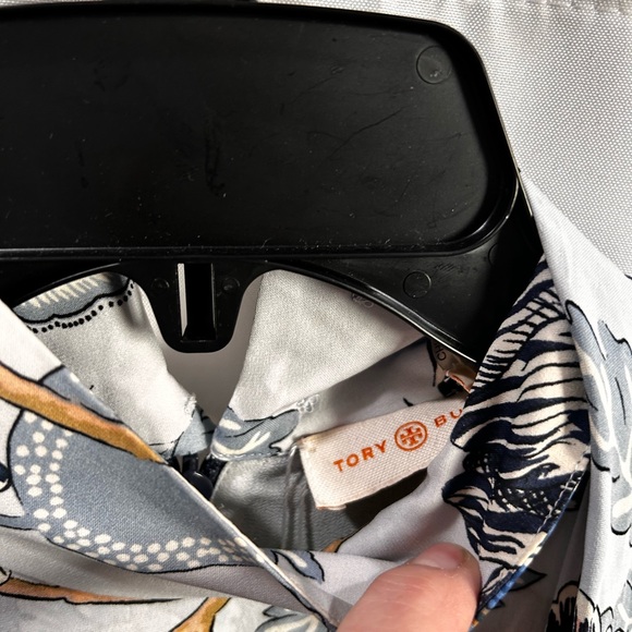 Tory Burch Margaret Asymmetrical Blue Happy Times dress LN - Picture 4 of 11